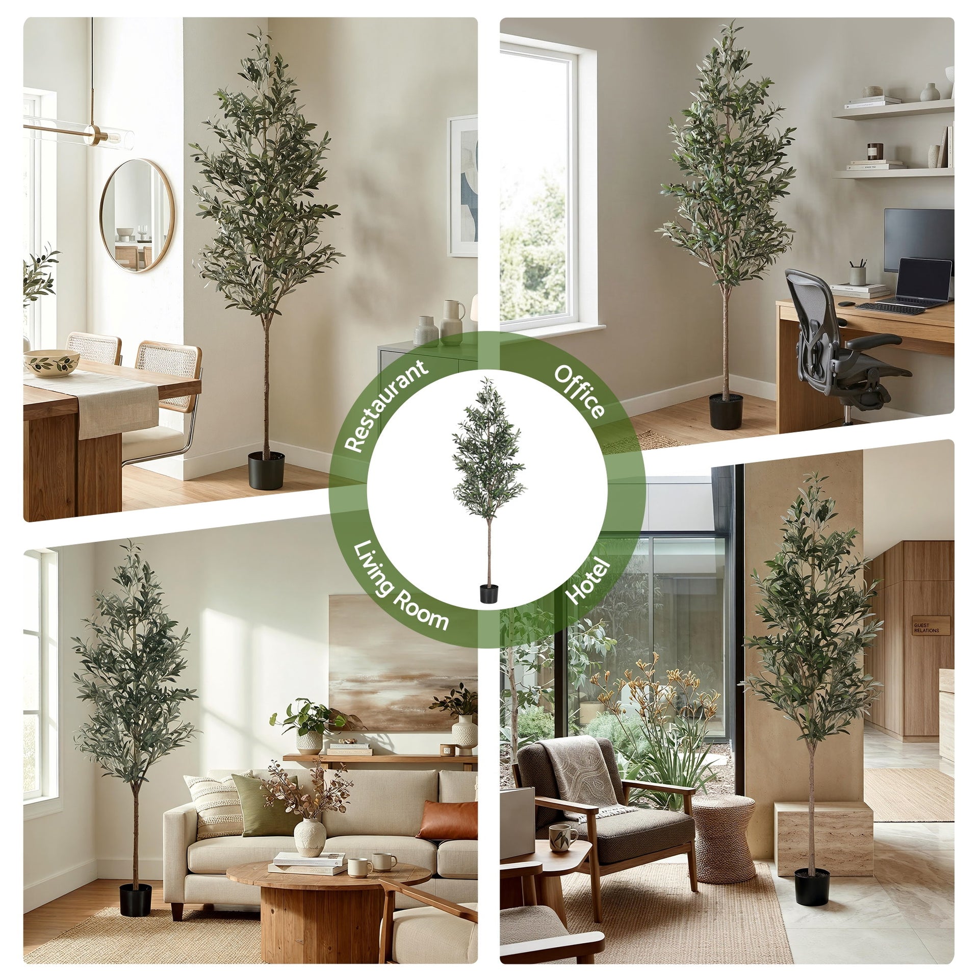 Artiss 210cm Artificial Olive Tree Faux Trees Indoor Decor Artificial Plants Lifelike Plant 2.1M Awezingly