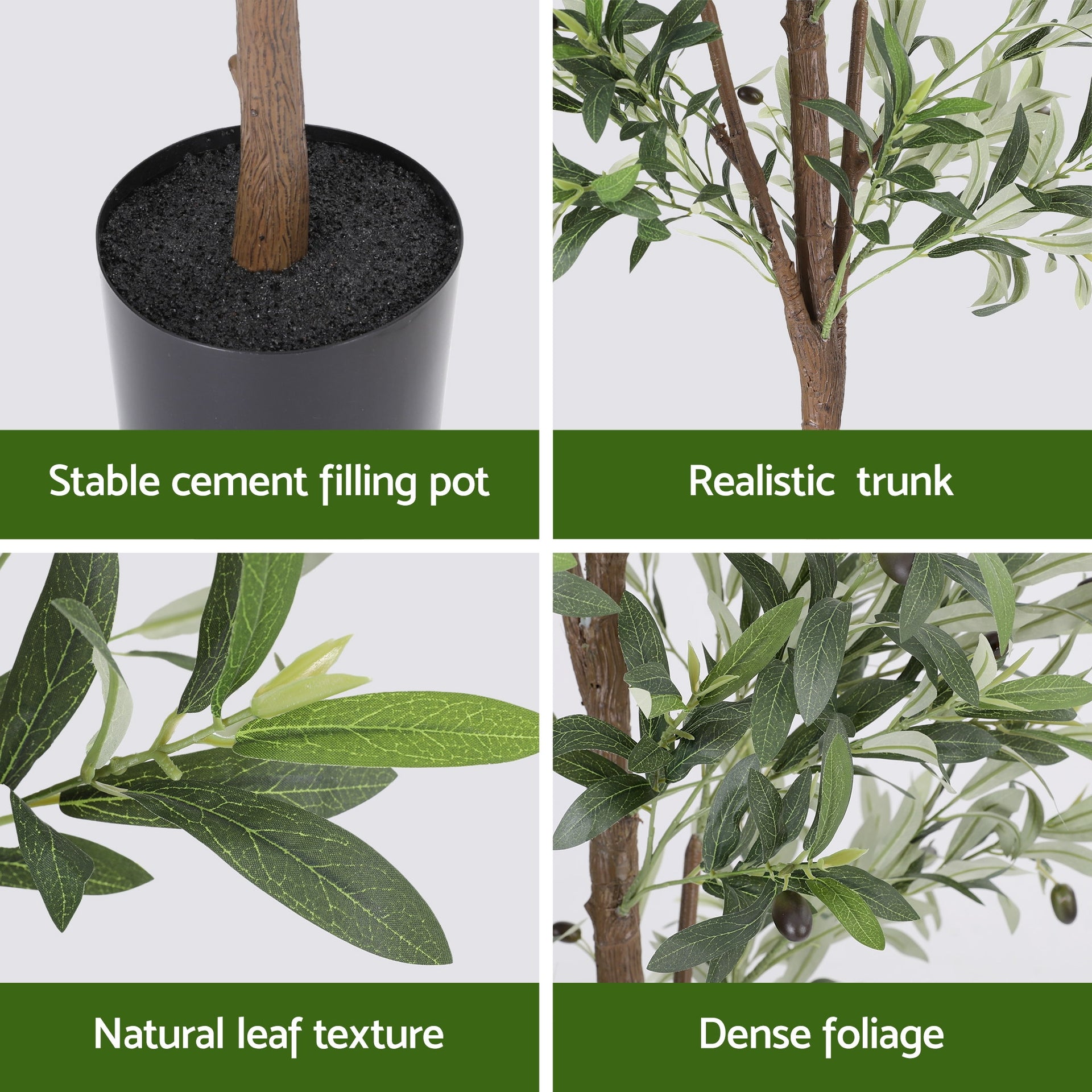 Artiss 210cm Artificial Olive Tree Faux Trees Indoor Decor Artificial Plants Lifelike Plant 2.1M Awezingly