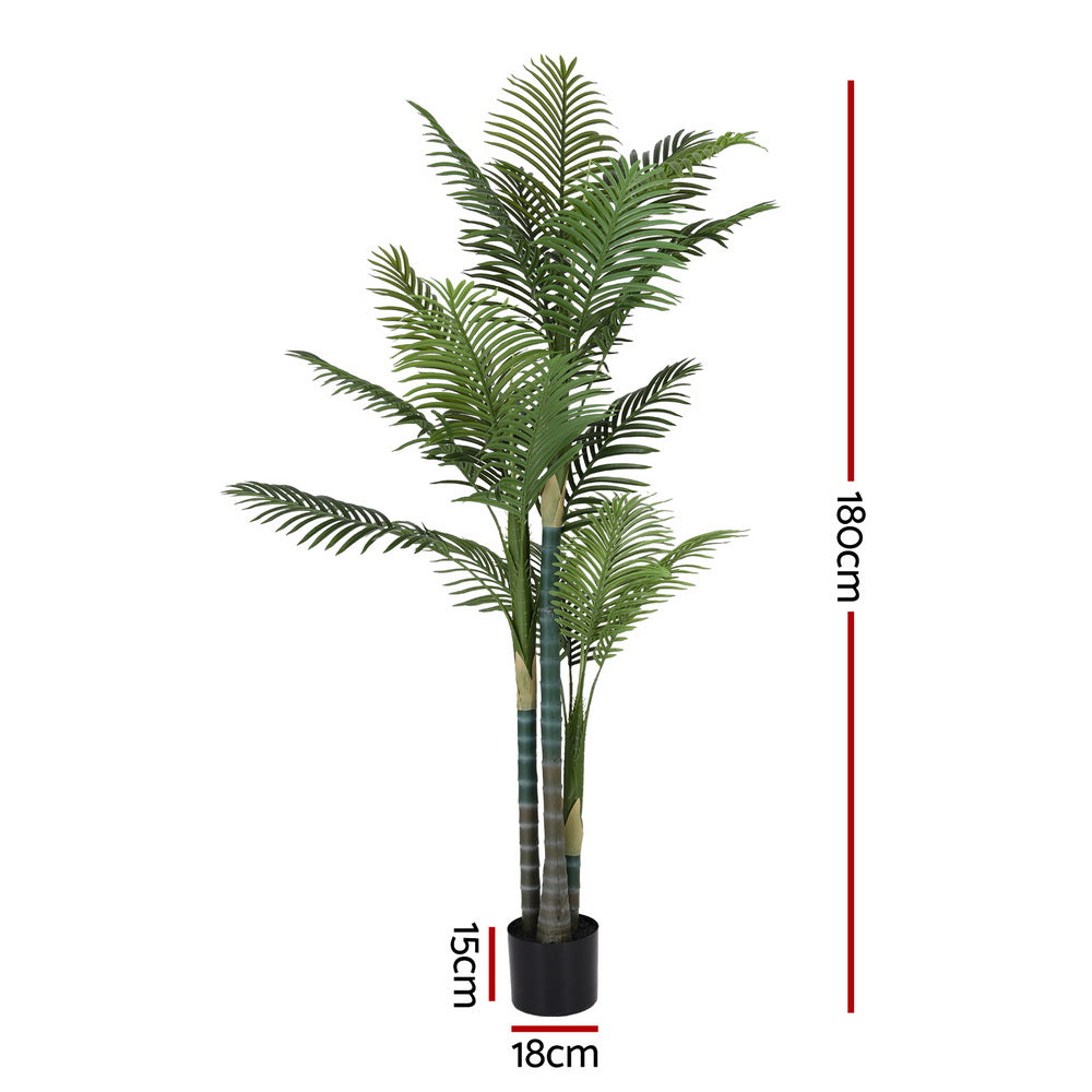 Artiss 180cm Artificial Palm Tree Faux Trees Indoor Decor Artificial Plants Lifelike Plant 1.8M Artiss