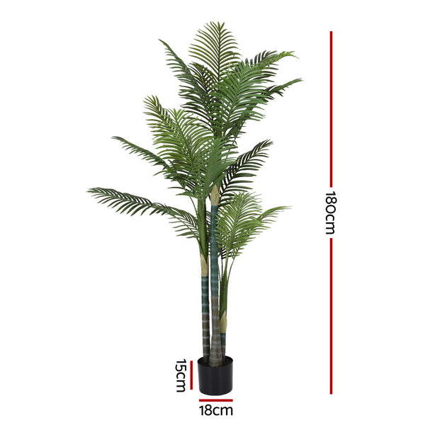 Artiss 180cm Artificial Palm Tree Faux Trees Indoor Decor Artificial Plants Lifelike Plant 1.8M Artiss