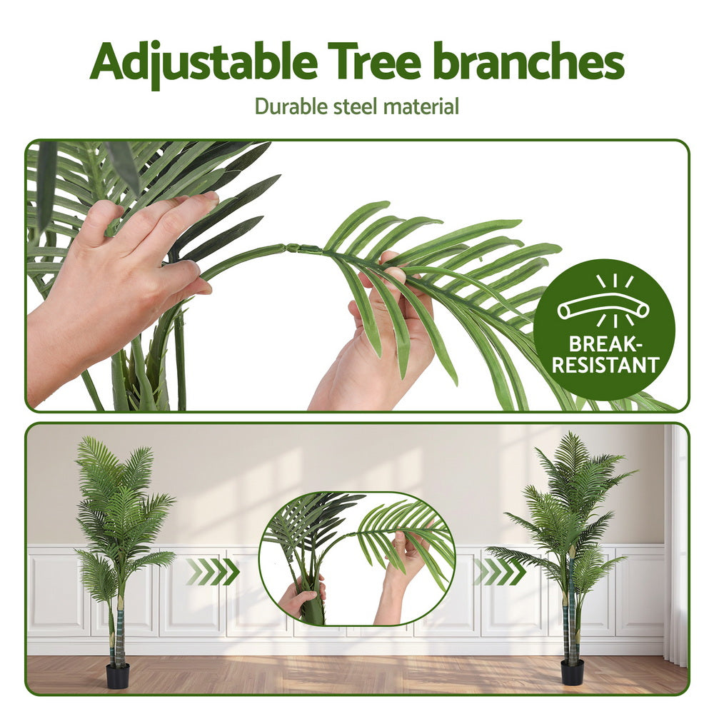 Artiss 180cm Artificial Palm Tree Faux Trees Indoor Decor Artificial Plants Lifelike Plant 1.8M Artiss