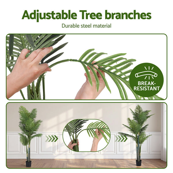 Artiss 180cm Artificial Palm Tree Faux Trees Indoor Decor Artificial Plants Lifelike Plant 1.8M Artiss