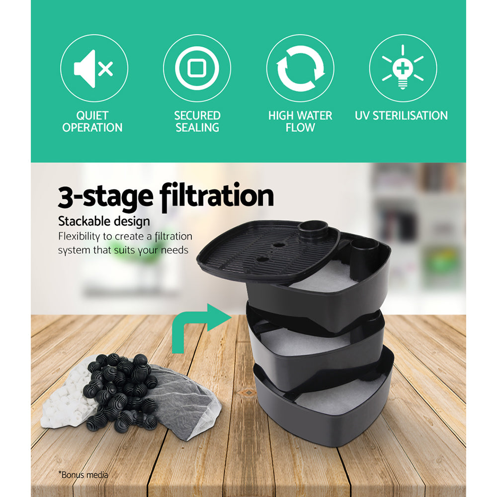 Giantz Aquarium Filter Fish Tank External Canister Water Pump 1850L/H Awezingly