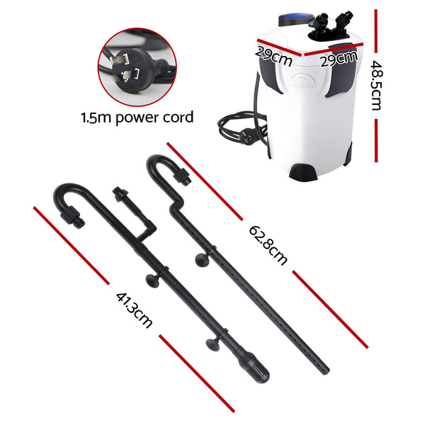 Giantz Aquarium Filter Fish Tank External Canister Water Pump 2400L/H Awezingly
