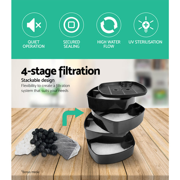 Giantz Aquarium Filter Fish Tank External Canister Water Pump 2400L/H Awezingly