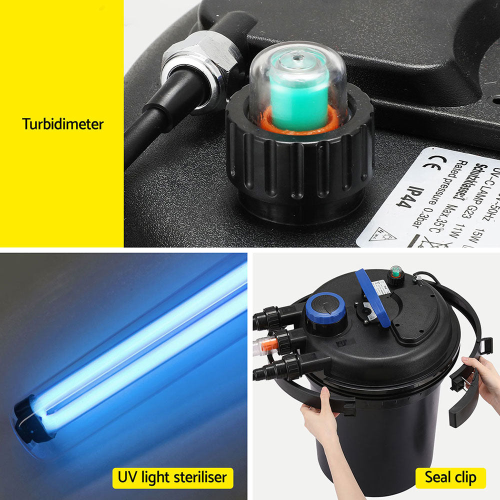 Giantz Aquarium Filter Fish Tank External Canister Water Pump 10000L/H Giselle Bedding