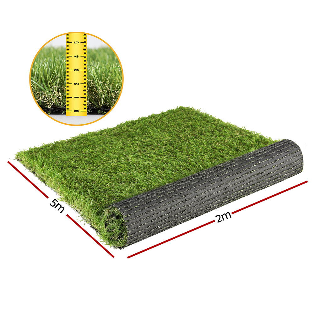 Primeturf Artificial Grass 35mm 2mx5m Synthetic Fake Lawn Turf Plastic Plant 4-coloured Primeturf