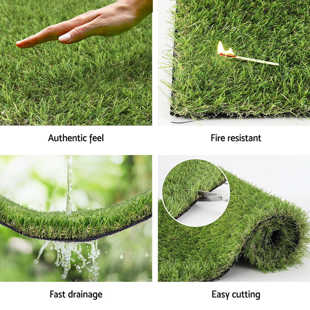 Primeturf Artificial Grass 35mm 2mx5m Synthetic Fake Lawn Turf Plastic Plant 4-coloured Primeturf