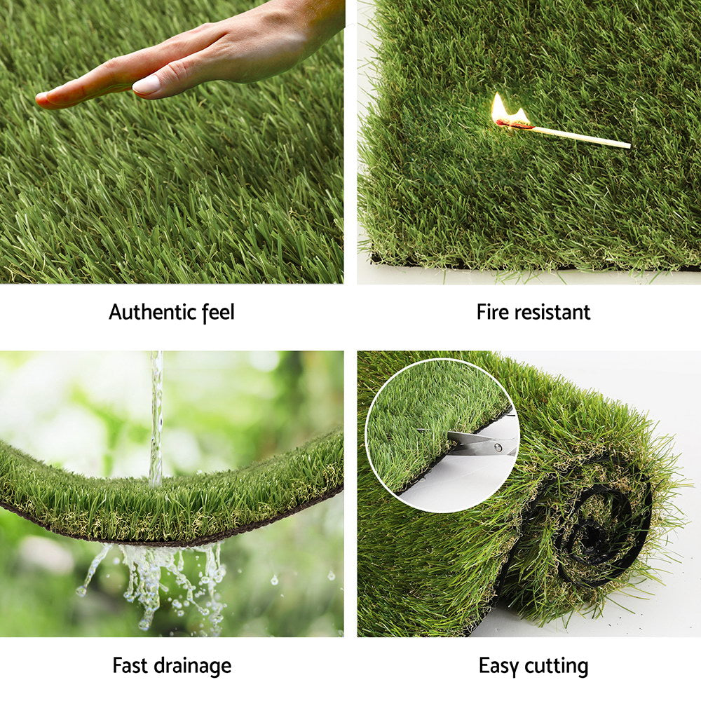 Primeturf Artificial Grass 45mm 1mx10m Synthetic Fake Lawn Turf Plastic Plant 4-coloured Does not Apply