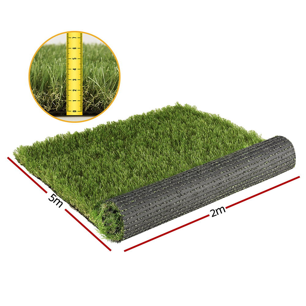 Primeturf Artificial Grass 45mm 2mx5m Synthetic Fake Lawn Turf Plastic Plant 4-coloured Primeturf