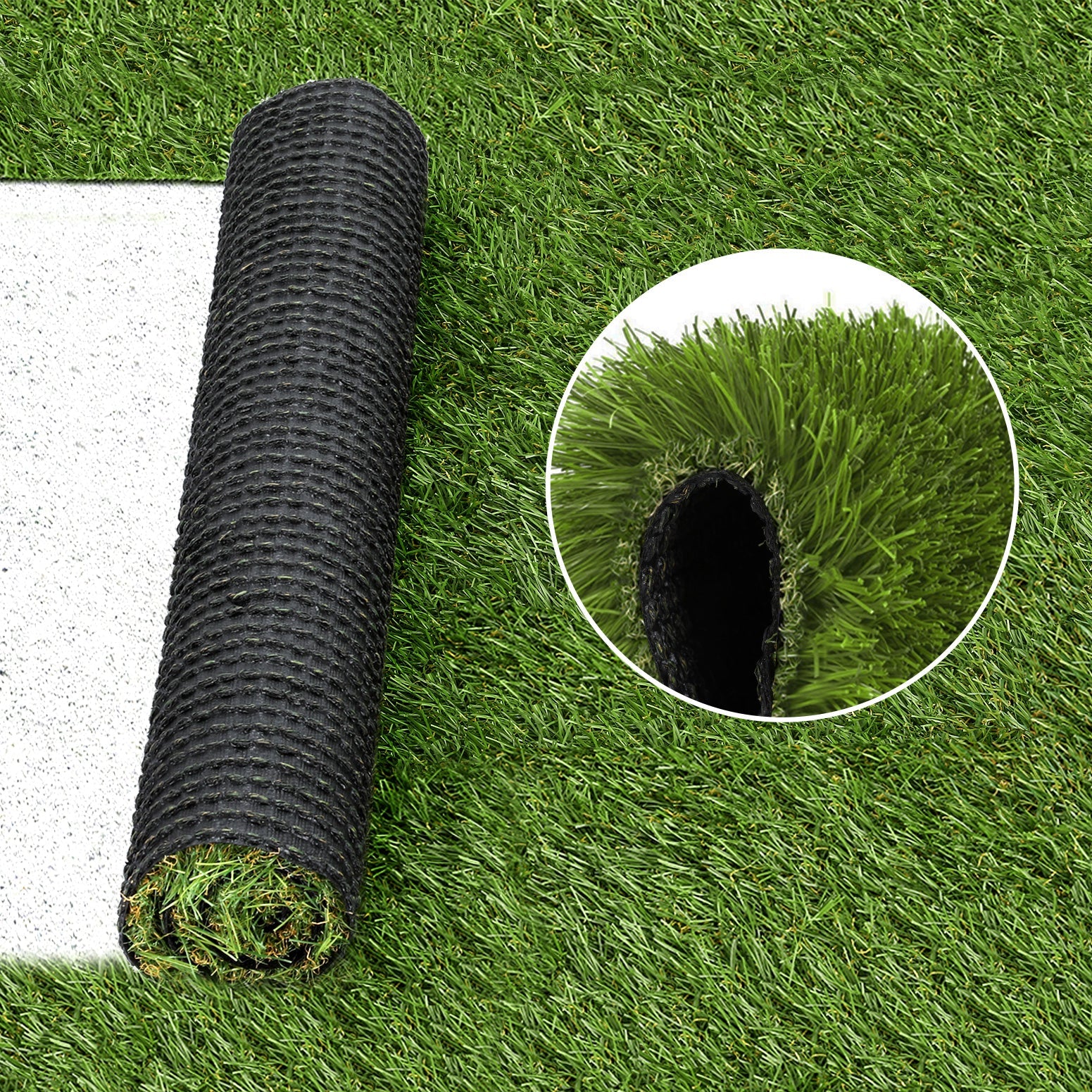 Primeturf Artificial Grass 30mm 2mx5m 50SQM Synthetic Fake Lawn Turf Plastic Plant 4-coloured Primeturf