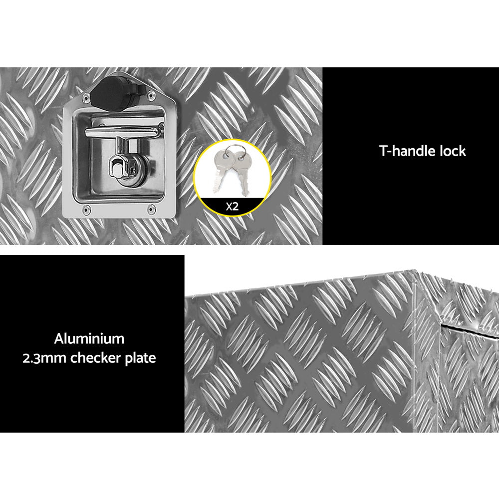 Giantz Aluminium Ute Tool Box Under Tray Heavy Duty Vehicle Chest Storage Awezingly