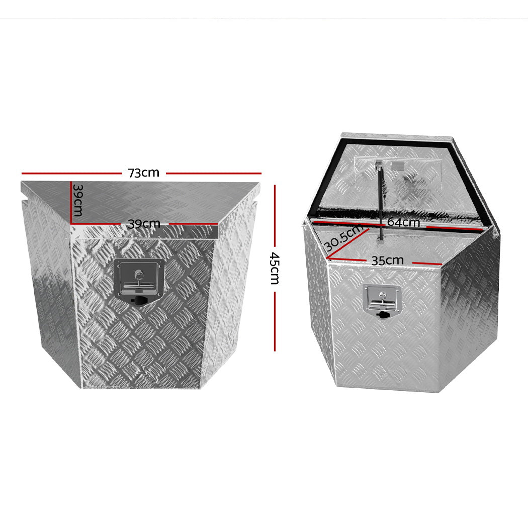 Giantz Aluminium Ute Tool Box Storage Lock Box Ute Trailer Vehicle Truck Giantz