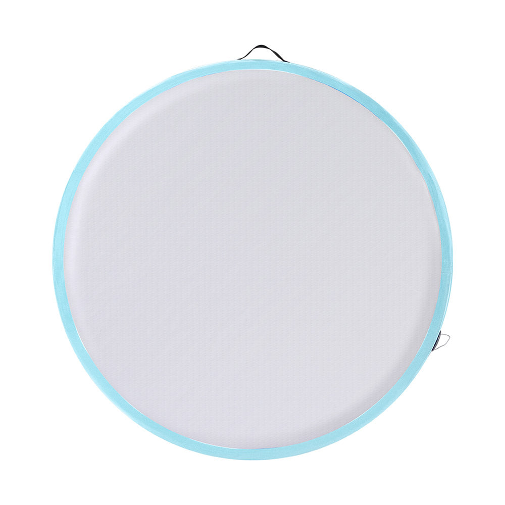 Everfit 1m Air Track Spot Inflatable Gymnastics Tumbling Mat Round W/ Pump Green Everfit