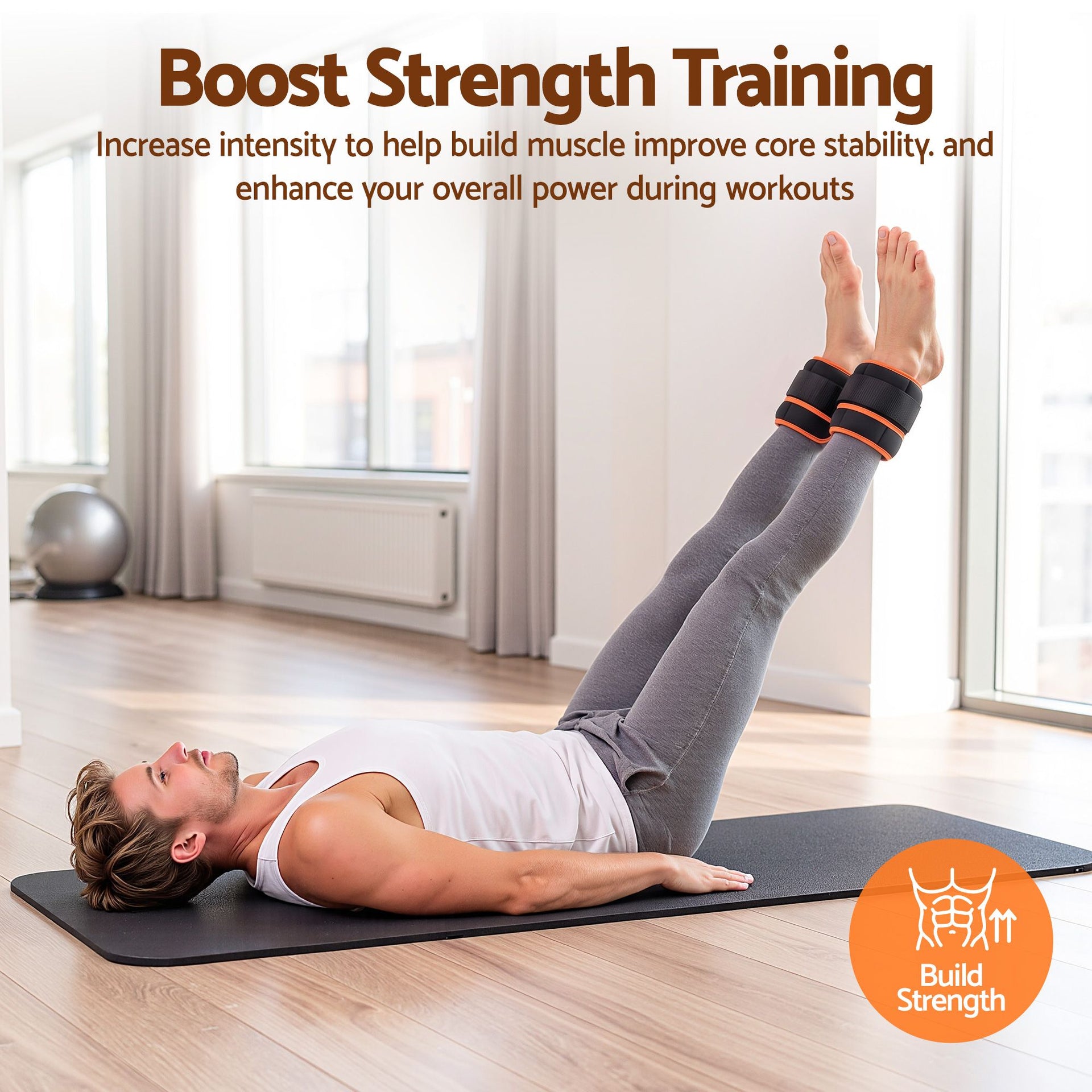 Everfit Adjustable Ankle Weights, 1 Pair (0.9-4.55Kg) Removable Sandbags for Women & Men, Wrist Weights & Leg Weights for Home Gym, Pilates, Walking, Strength Training Awezingly