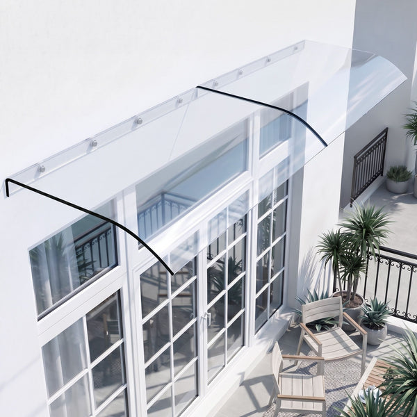 Instahut Window Door Awning 0.4mx2m Transparent instahut