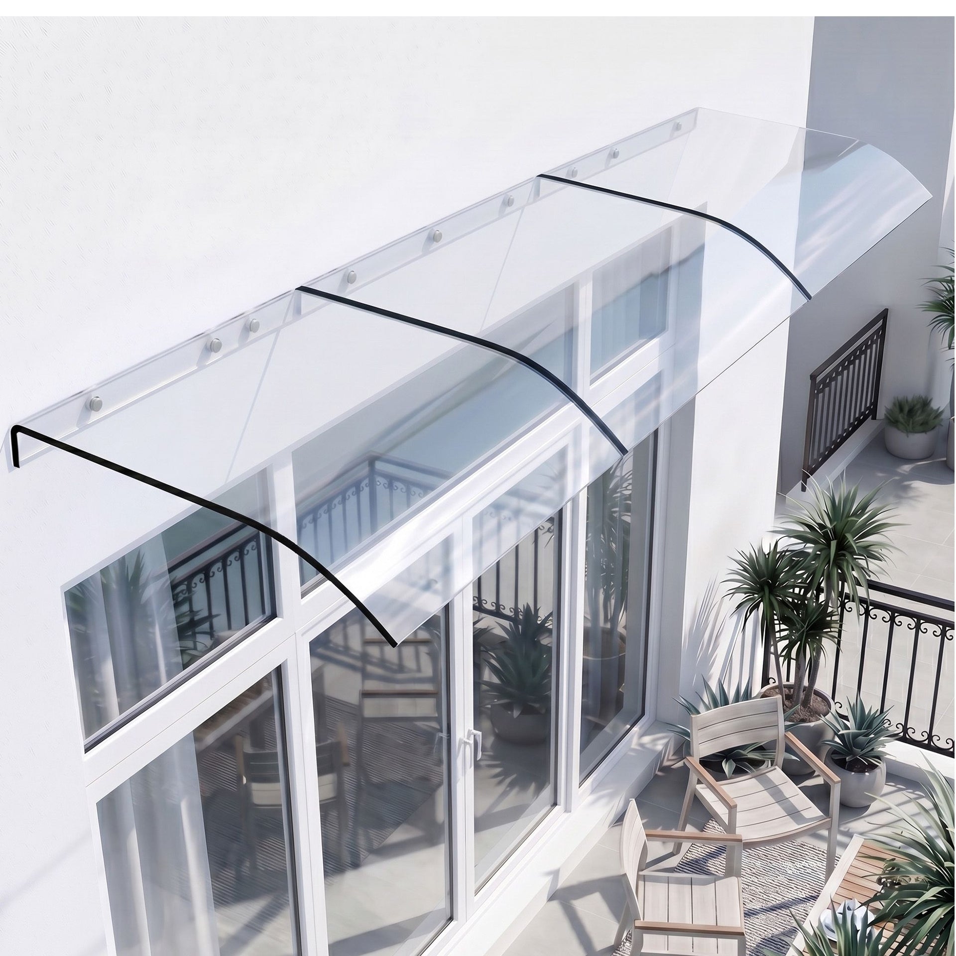 Instahut Window Door Awning 0.4mx3m Transparent instahut