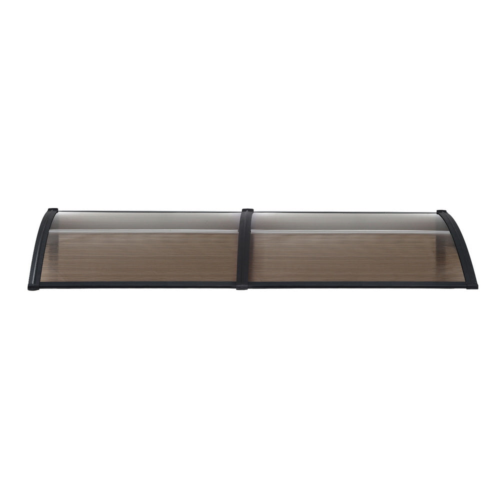 Instahut Window Door Awning 0.8mx2m Brown Awezingly