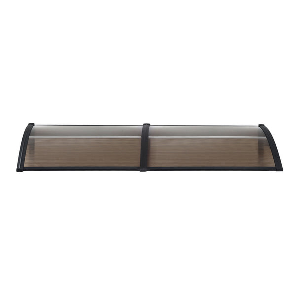 Instahut Window Door Awning 0.8mx2m Brown Awezingly