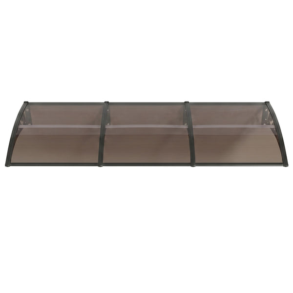 Instahut Window Door Awning 0.8mx3m Brown instahut