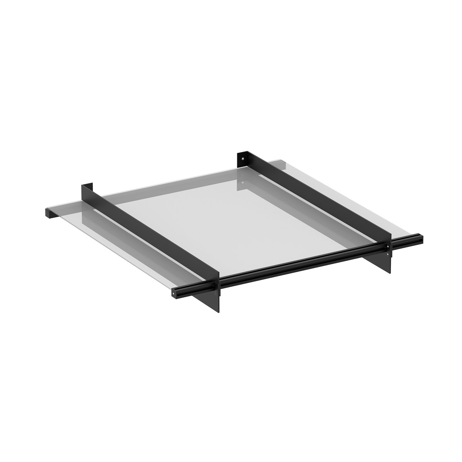 Instahut Window Door Awning Canopy 1mx1m Flat Transparent Sheet Metal Frame Awezingly