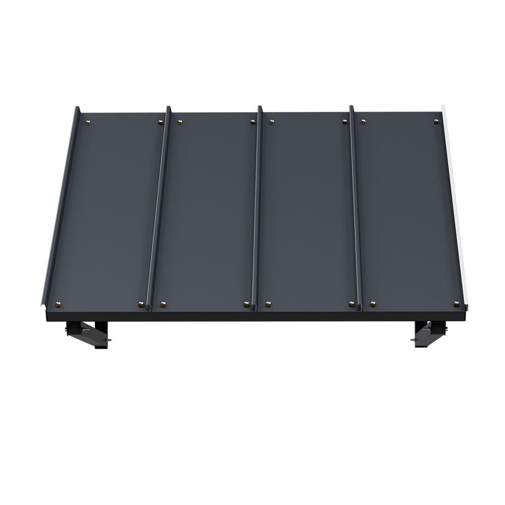 Instahut Window Door Awning Canopy 1mx1.2m Black Metal Frame Instahut