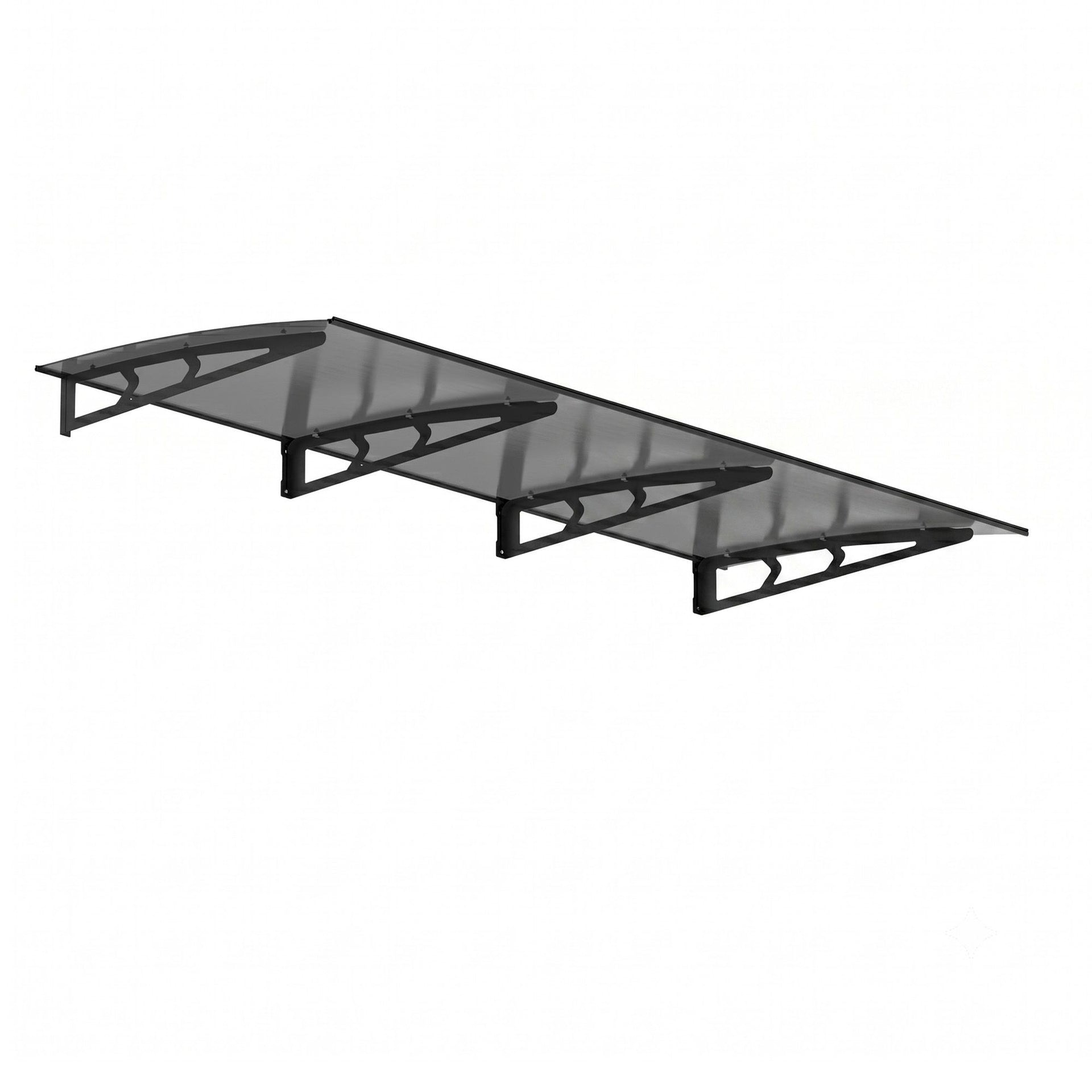 Instahut Window Door Awning Canopy 1m x 3m Grey Solid Sheet Metal Frame instahut