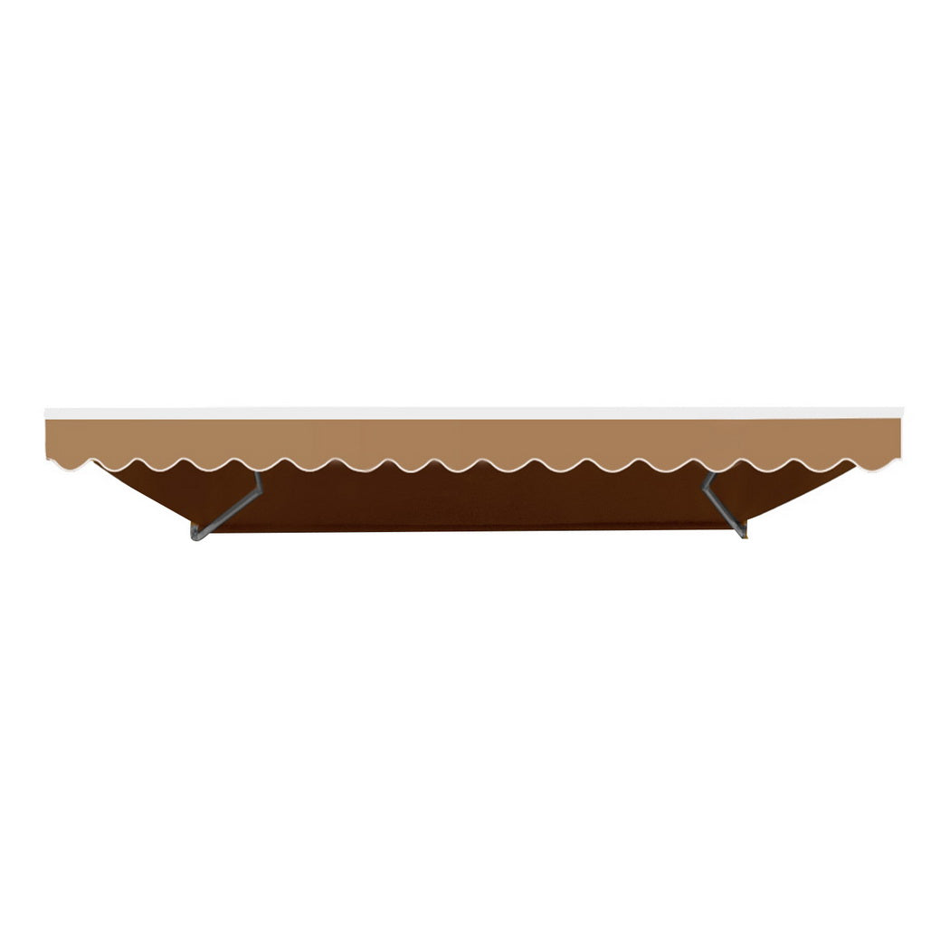 Instahut Retractable Folding Arm Awning Manual Sunshade 2.5Mx2M Beige Instahut