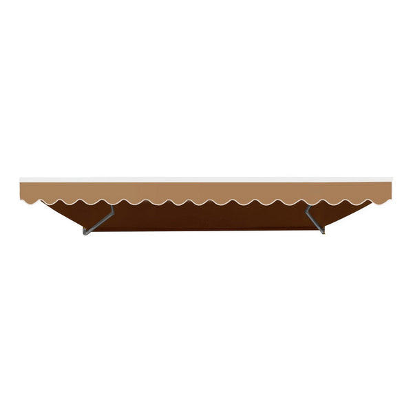 Instahut Retractable Folding Arm Awning Manual Sunshade 2.5Mx2M Beige Instahut