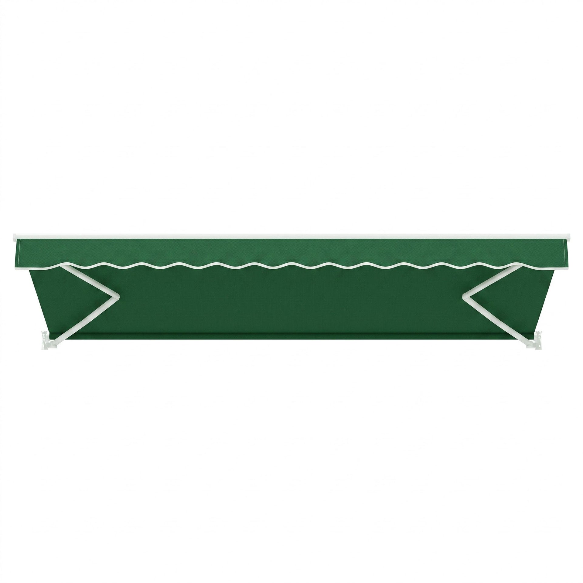 Instahut Retractable Folding Arm Awning Manual Sunshade 5Mx3M Dark Green instahut