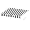 Instahut Retractable Folding Arm Awning Motorised Sunshade 2.5Mx2M Grey White