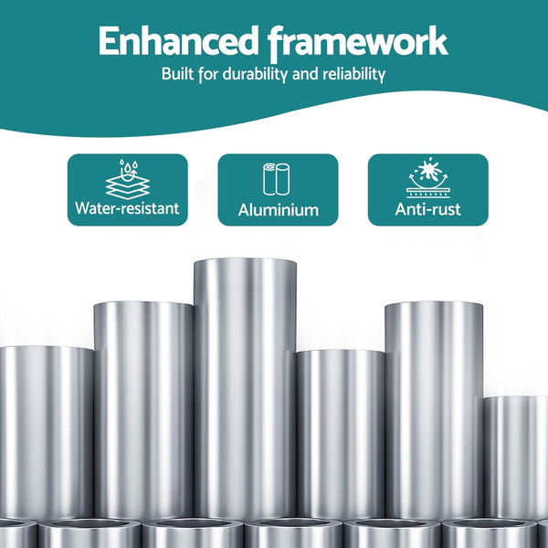 Instahut Retractable Folding Arm Awning Motorised Sunshade 3M X 2M Grey Awezingly