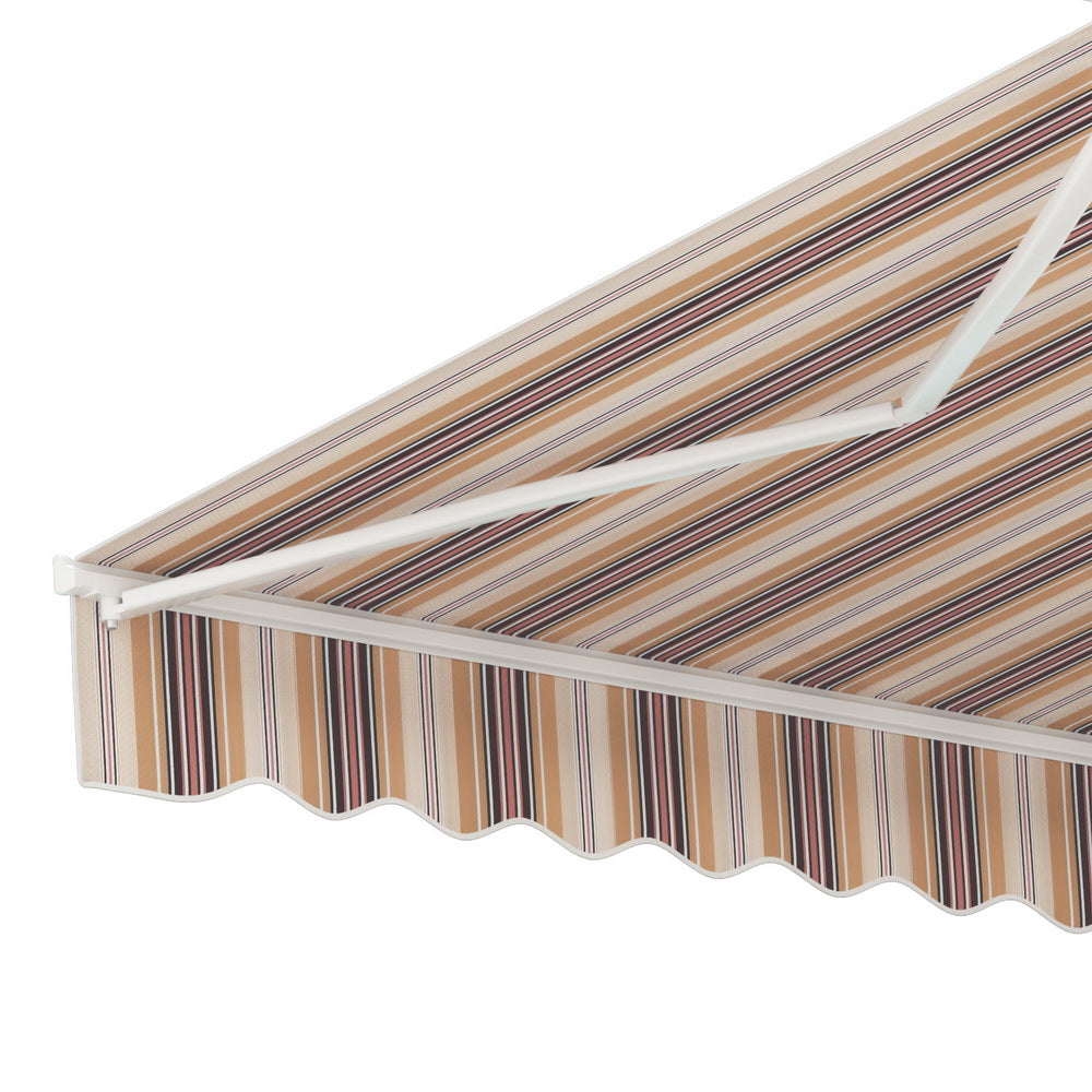Instahut Retractable Folding Arm Awning Motorised Sunshade 3Mx2.5M Beige Brown Awezingly