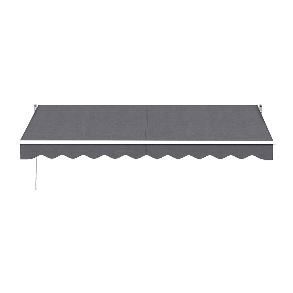 Instahut Retractable Folding Arm Awning Motorised Sunshade 3.5M X 2.5M Grey Awezingly