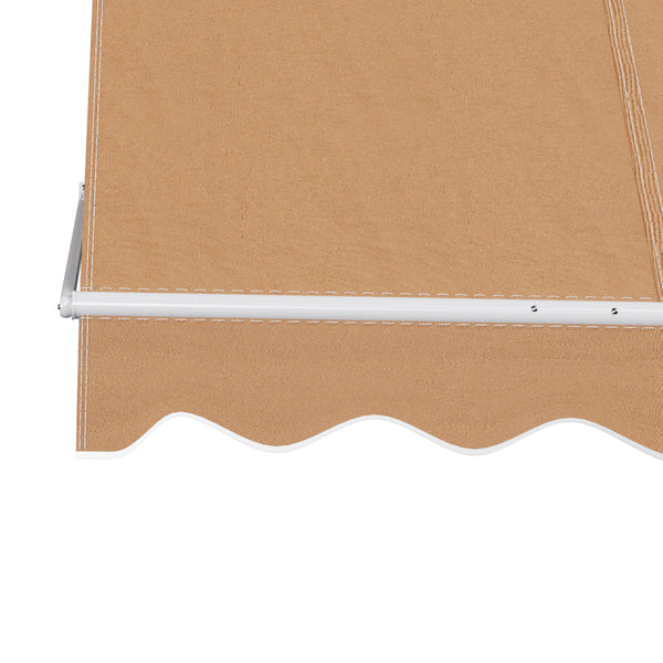 Instahut Window Fixed Pivot Arm Awning Outdoor Retractable Canopy 2.1X2.1M Beige Awezingly