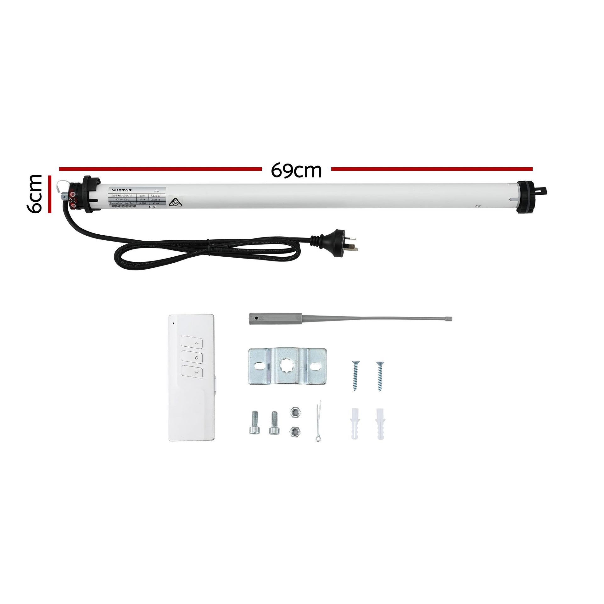 Instahut Pivot Arm Awning Motor Replacement Kit With Remote Control Awezingly