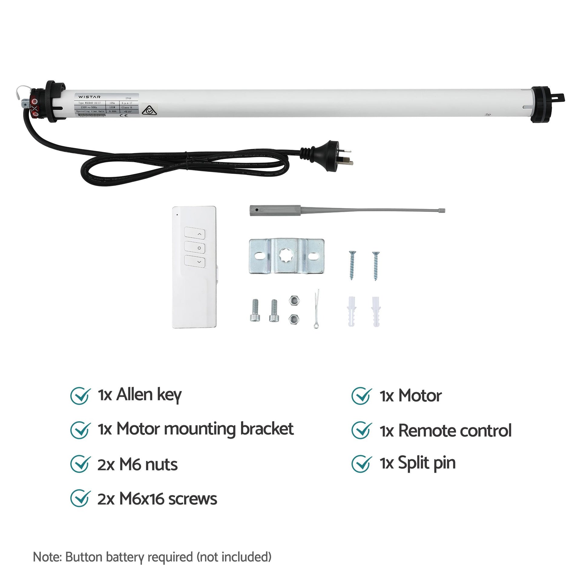 Instahut Pivot Arm Awning Motor Replacement Kit With Remote Control Awezingly