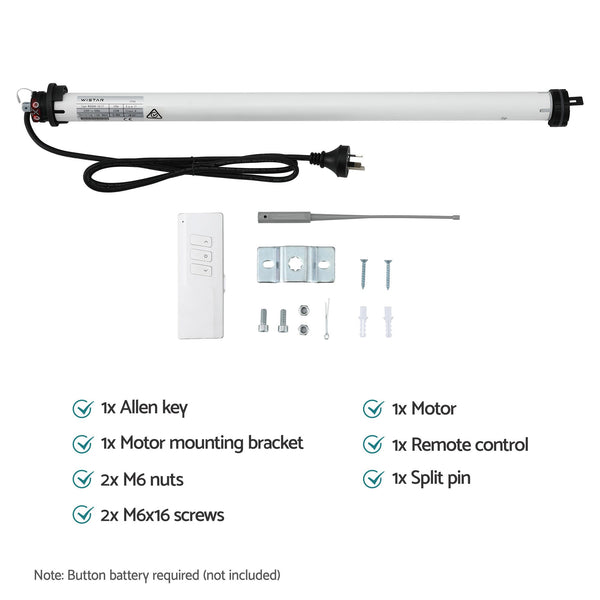 Instahut Pivot Arm Awning Motor Replacement Kit With Remote Control Awezingly