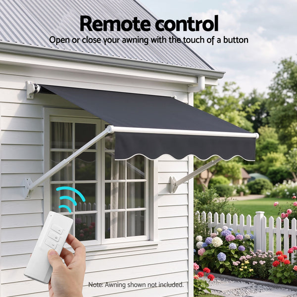 Instahut Pivot Arm Awning Motor Replacement Kit With Remote Control Awezingly