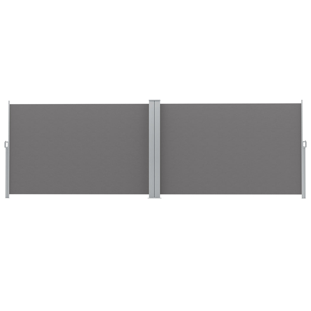 Instahut Side Awning Sun Shade Outdoor Retractable Privacy Screen 1.8X6M Grey Awezingly