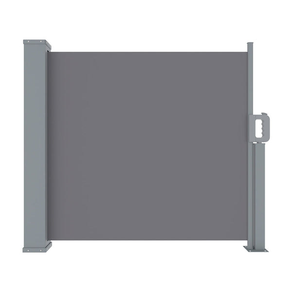 Instahut Side Awning Sun Shade Outdoor Blinds Retractable Screen 1X3M Grey Instahut