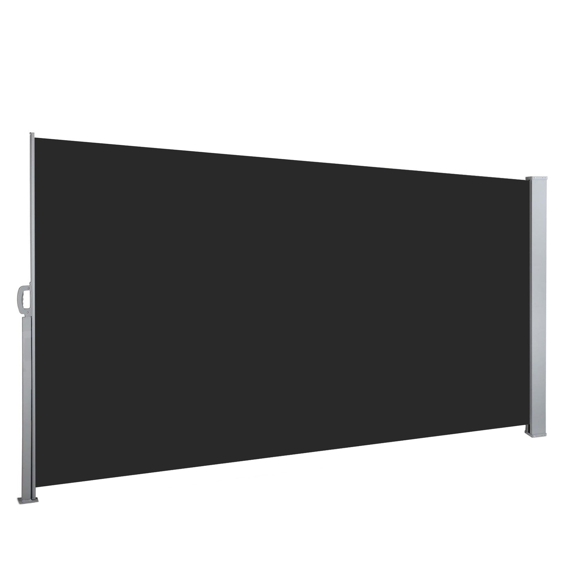 Instahut 1.4X3M Side Awning Retractable Privacy Screen Outdoor Sun Shade Black Awezingly