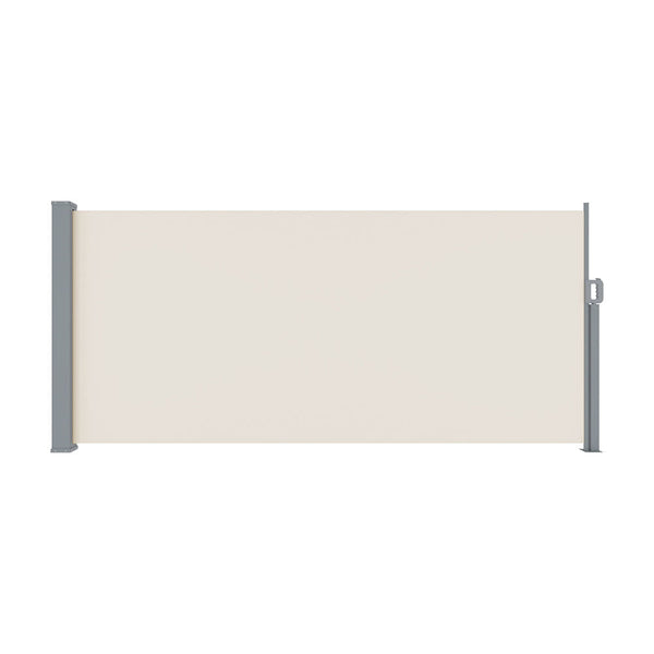 Instahut Side Awning Sun Shade Outdoor Blinds Retractable Screen 1.4X3M Cream Instahut