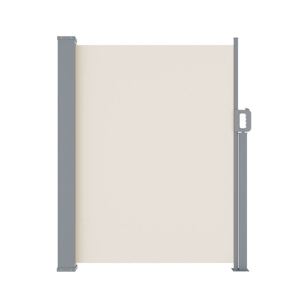 Instahut Side Awning Sun Shade Outdoor Blinds Retractable Screen 1.4X3M Cream Instahut