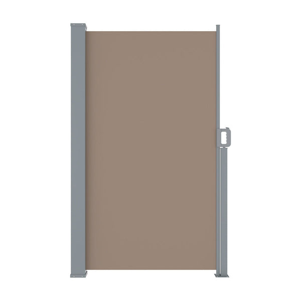 Instahut Side Awning Sun Shade Outdoor Blinds Retractable Screen 1.8X3M Brown Instahut