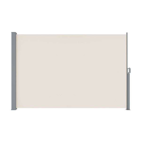 Instahut Side Awning Sun Shade Outdoor Blinds Retractable Screen 2X3M Cream Instahut