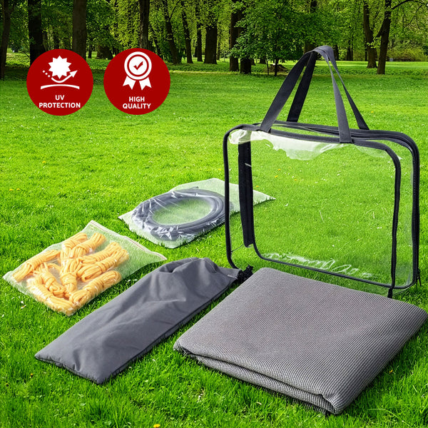 Weisshorn 12ft Caravan Awning Fabric & Privacy Screen RV Roll Out Sun Shade 3.4M Awezingly