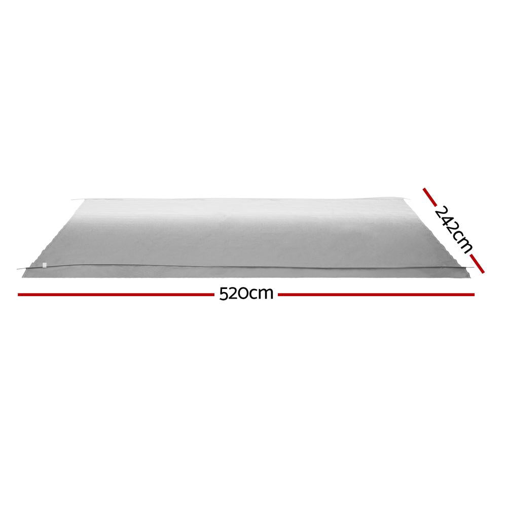 Weisshorn 18ft Caravan Awning RV Replacement Fabric 5.20M x 2.42M Weisshorn