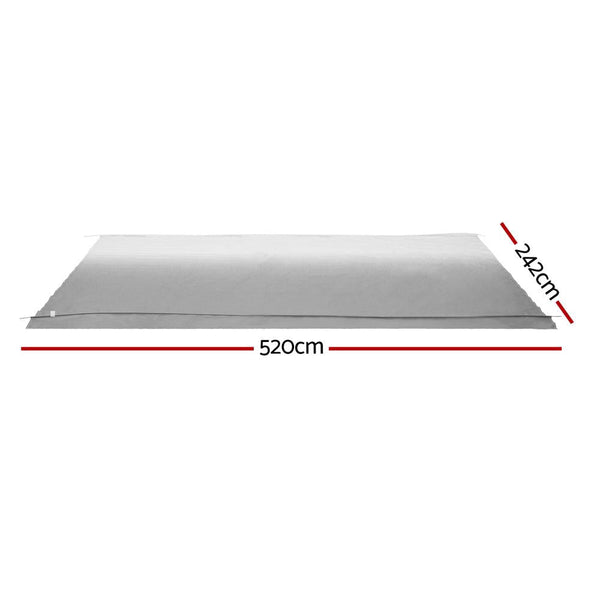 Weisshorn 18ft Caravan Awning RV Replacement Fabric 5.20M x 2.42M Weisshorn