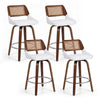 Artiss Wooden Bar Stools Set of 4 Swivel Kitchen Counter Stool Chair 60cm Seat Height